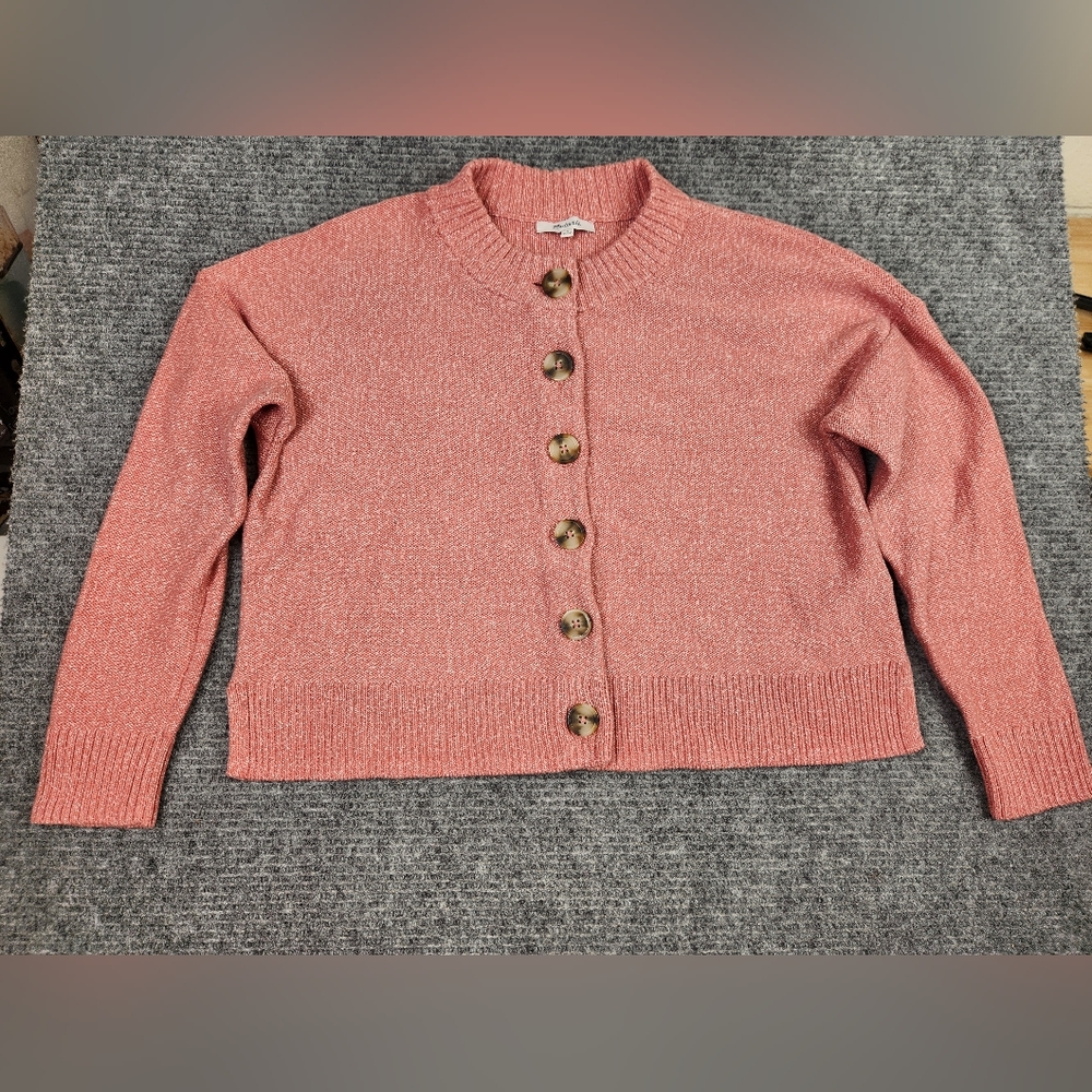Pink Button-Up Women's Sweater